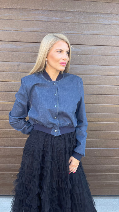 Jacheta Bomber Jeans