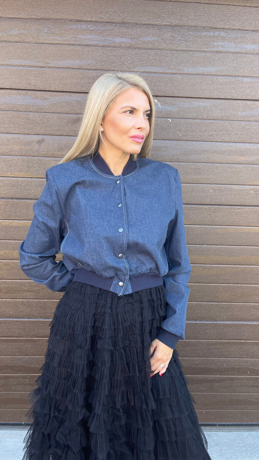 Jacheta Bomber Jeans